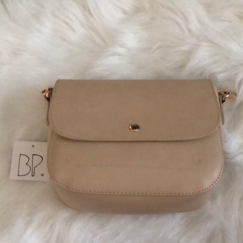 BP Beige Vegan Leather Crossbody